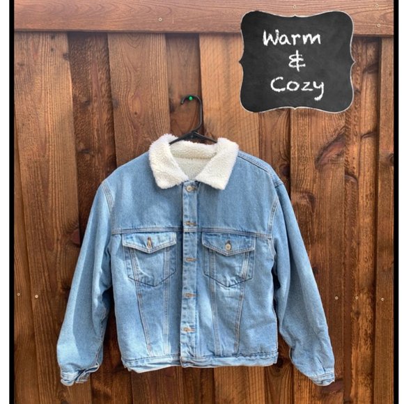 cozy jean jacket